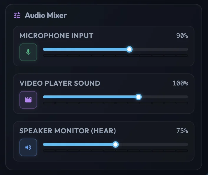 OmeCam Integrated Audio Mixer